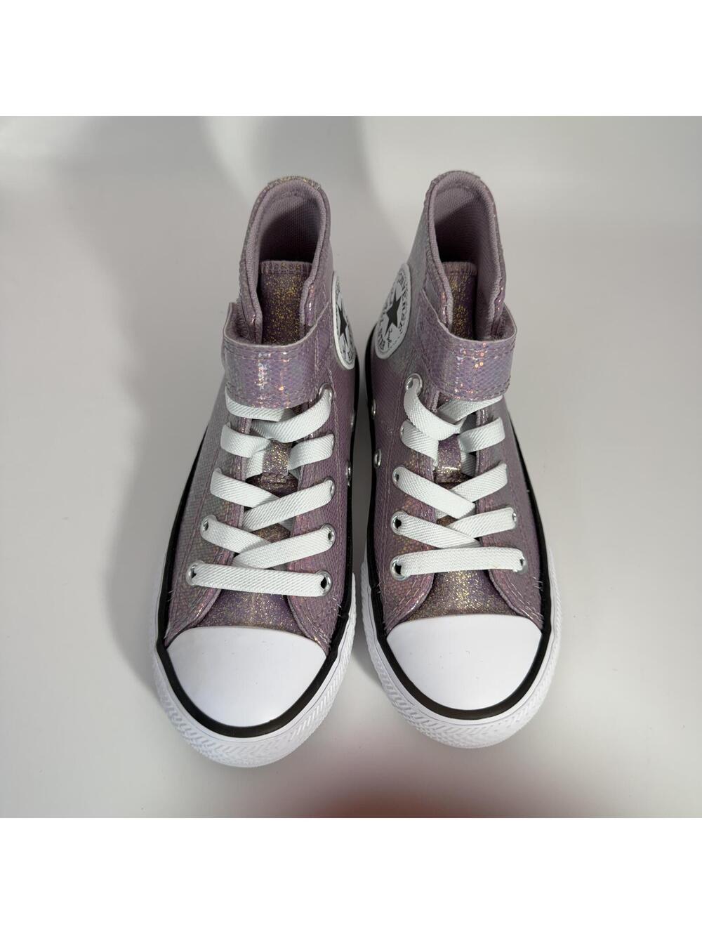 Converse Chuck Taylor All Star High Top Purple Iridescent Glitter Kids Youth 11